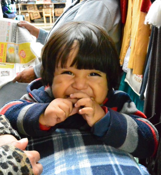 Happy child at Cuenca market